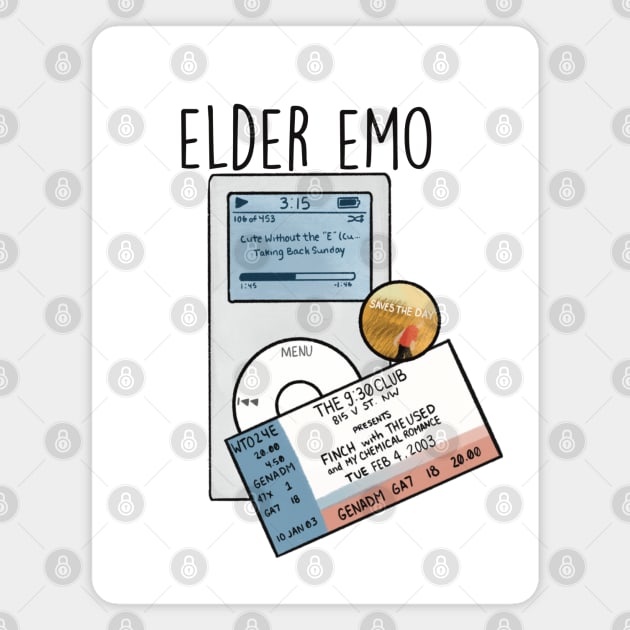 Elder Emo Magnet by Amyologist Draws